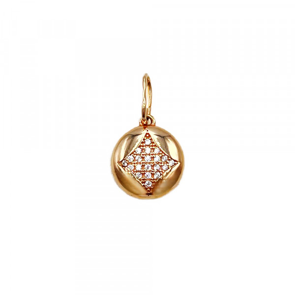 Кулон из красного золота с цирконом