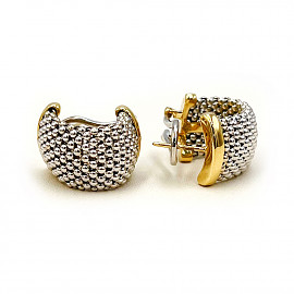 Серьги из желтого с белым золота 01-200599817