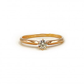 Золота каблучка з жовтим діамантом 01-200799817