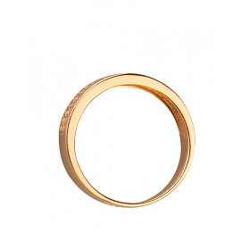 Кольцо из золота красного цвета с цирконом