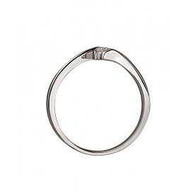 Кольцо из золота в белом цвете с белым бриллиантом