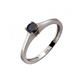 Кольцо из золота белого цвета с цирконом 01-200243918