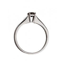 Кольцо из золота белого цвета с цирконом