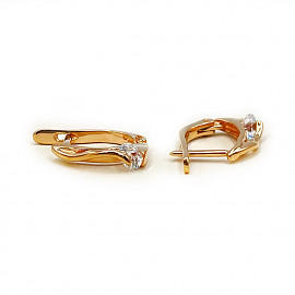 Серьги из золота с цирконом 01-200589918
