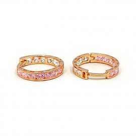 Серьги из золота в красном цвете с цирконом 01-200757318