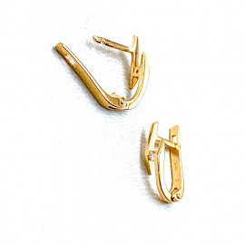 Сережки з золота червоного кольору з жовтими діамантами