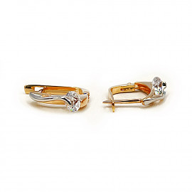 Серьги из золота с цирконом 01-200837018