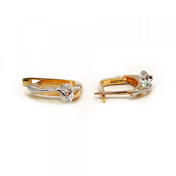 Серьги из золота с цирконом