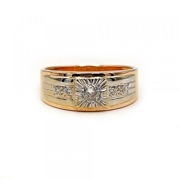 Перстень з золота з цирконом