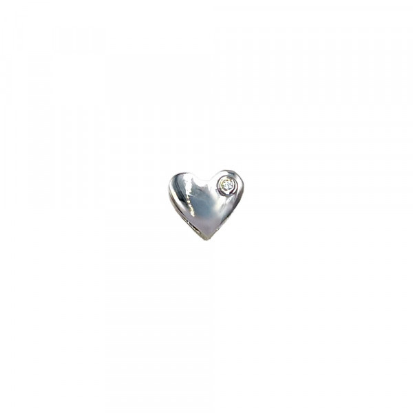 Кулон из белого золота с желтым бриллиантом