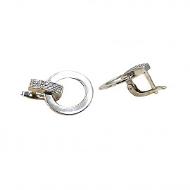 Сережки з золота з цирконом 01-200986118
