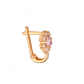 Золоті сережки з цирконом «Квітка»