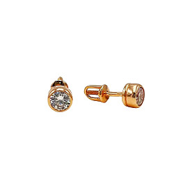 Сережки з золота з цирконом 01-200369019