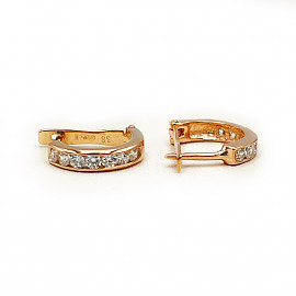 Серьги из золота с цирконом 01-200464919