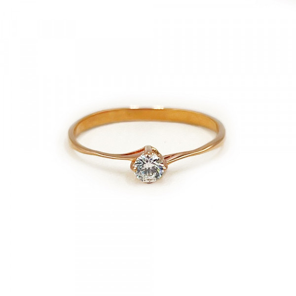 Кольцо из золота с цирконом