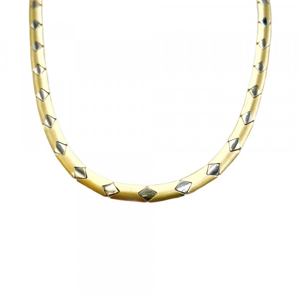 Кольє з золота у жовтому з білим кольорі