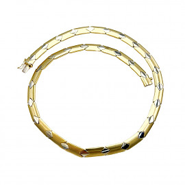 Кольє з золота у жовтому з білим кольорі