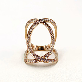 Золотое кольцо с цирконом 01-19274820