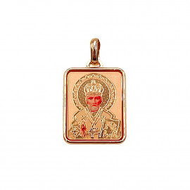 Кулон з червоного золота з емаллю 01-200114220