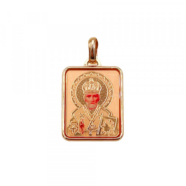 Кулон из красного золота с эмалью