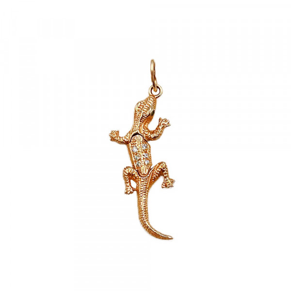 Золотой кулон с цирконом