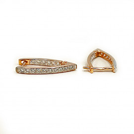 Серьги из золота с цирконом 01-200739620