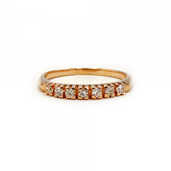 Кольцо из золота красного цвета с цирконом