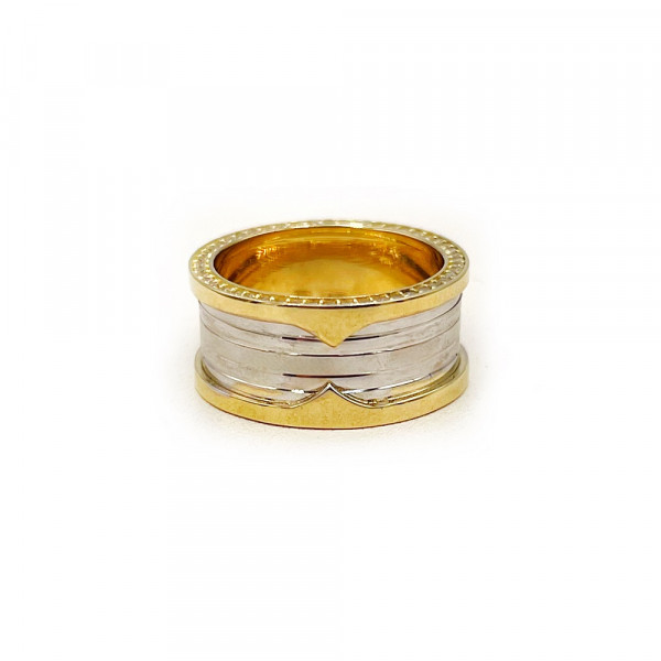 Золотое обручальное кольцо с цирконом