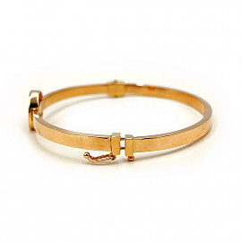 Браслет з золота у червоному кольорі з цирконом