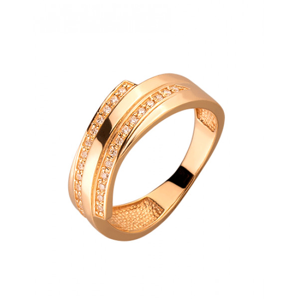 Каблучка з золота з цирконом
