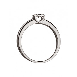 Золота каблучка білого кольору з цирконом