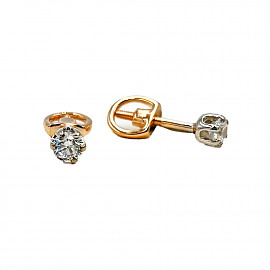 Серьги из золота с цирконом 01-200593621