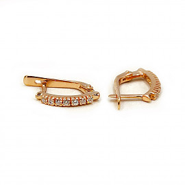 Серьги из золота с цирконом 01-200748321