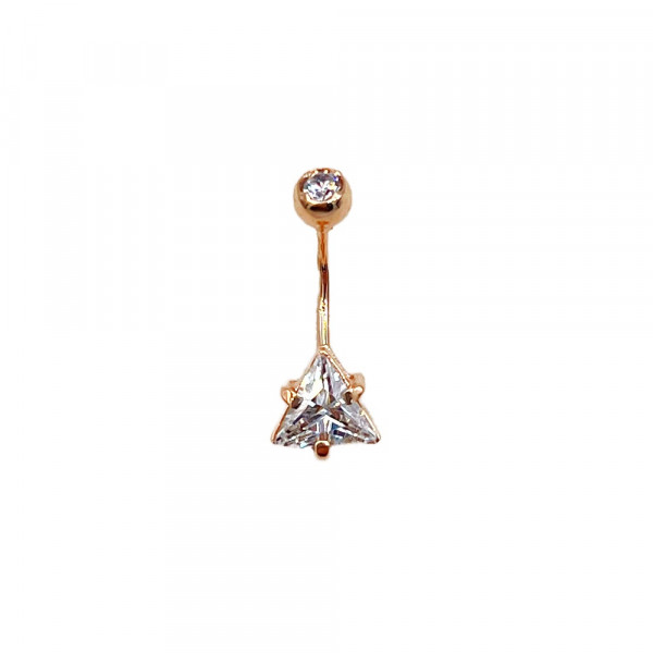 Золотий пірсинг з цирконом