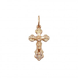 Хрестик з золота червоного кольору 01-200809021