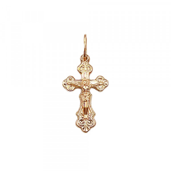 Хрестик з золота червоного кольору