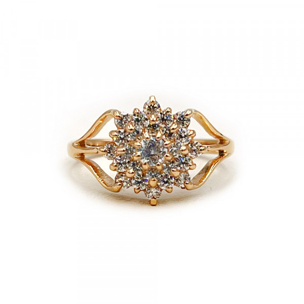 Золотое кольцо с цирконом