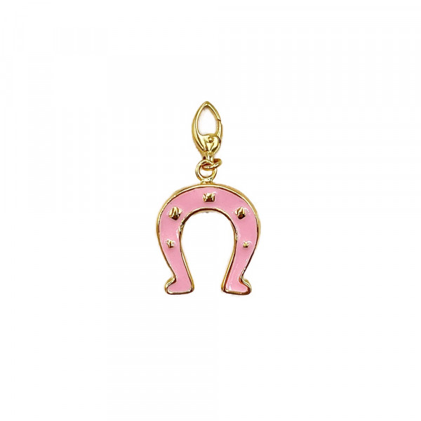 Золотий кулон жовтого кольору з емаллю