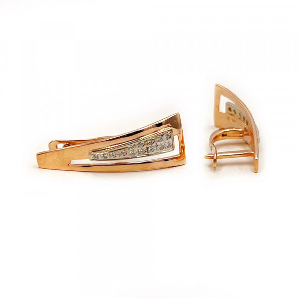 Золоті сережки з цирконом