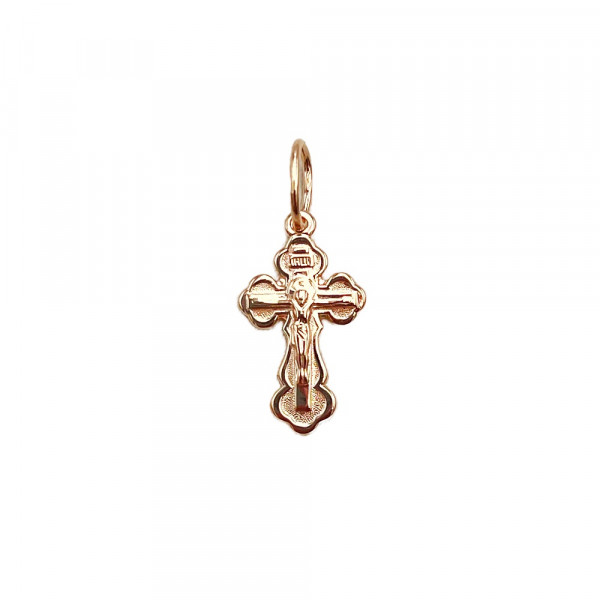 Хрестик з червоного золота