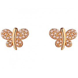 Серьги из золота с цирконом «Бабочка» 01-200159922