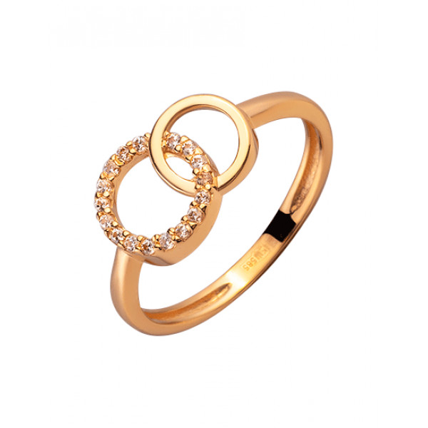 Кольцо из золота с цирконом