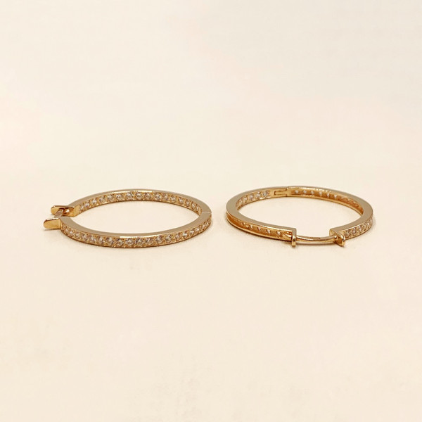 Серьги из золота с цирконом