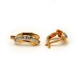 Сережки з золота з цирконом 01-200342622