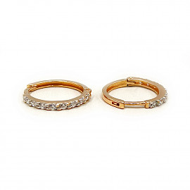 Серьги из красного золота с цирконом 01-200748322