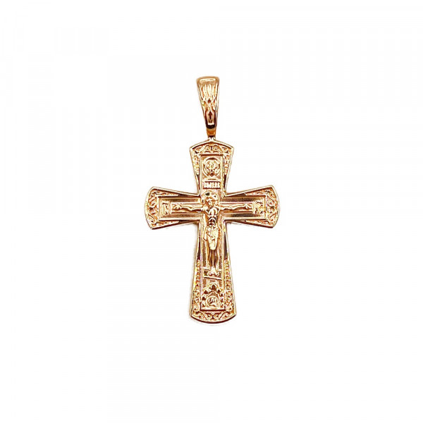 Крестик из золота красного цвета