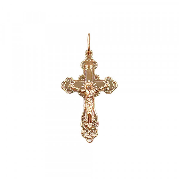 Крестик из красного золота