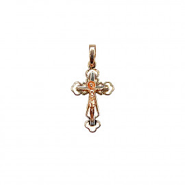 Хрестик з червоного з білим золота 01-200889022