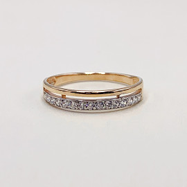 Золотое кольцо с цирконом 01-200010623