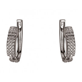 Серьги из красного золота с цирконом 01-200243923